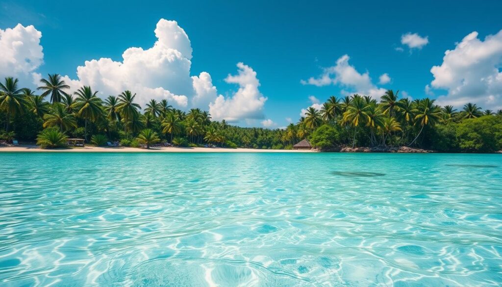 crystal-clear waters of Saona Island